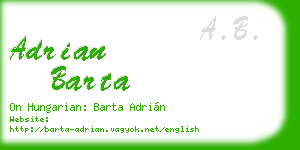 adrian barta business card